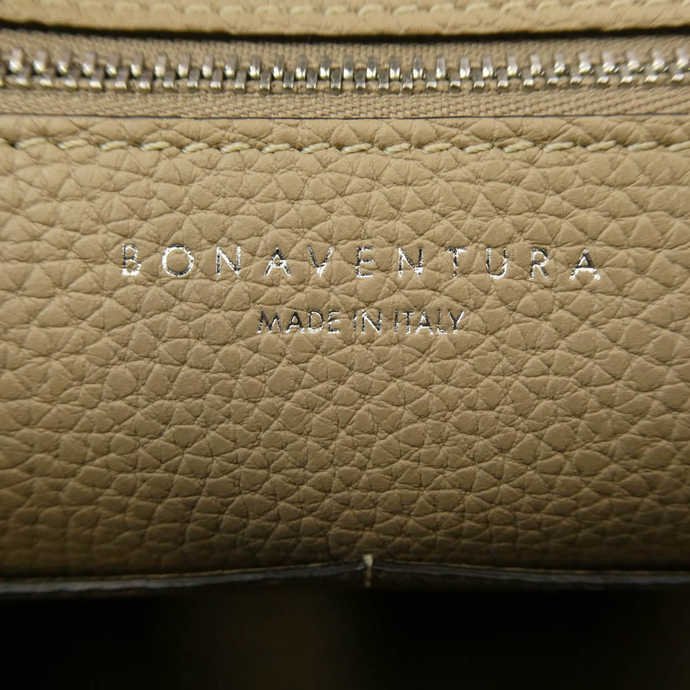 BONAVENTURA ボナベンチュラ ミア トートバッグ 27 レザー ショルダー ハンド 2WAY バッグ ベージュ系【中古】