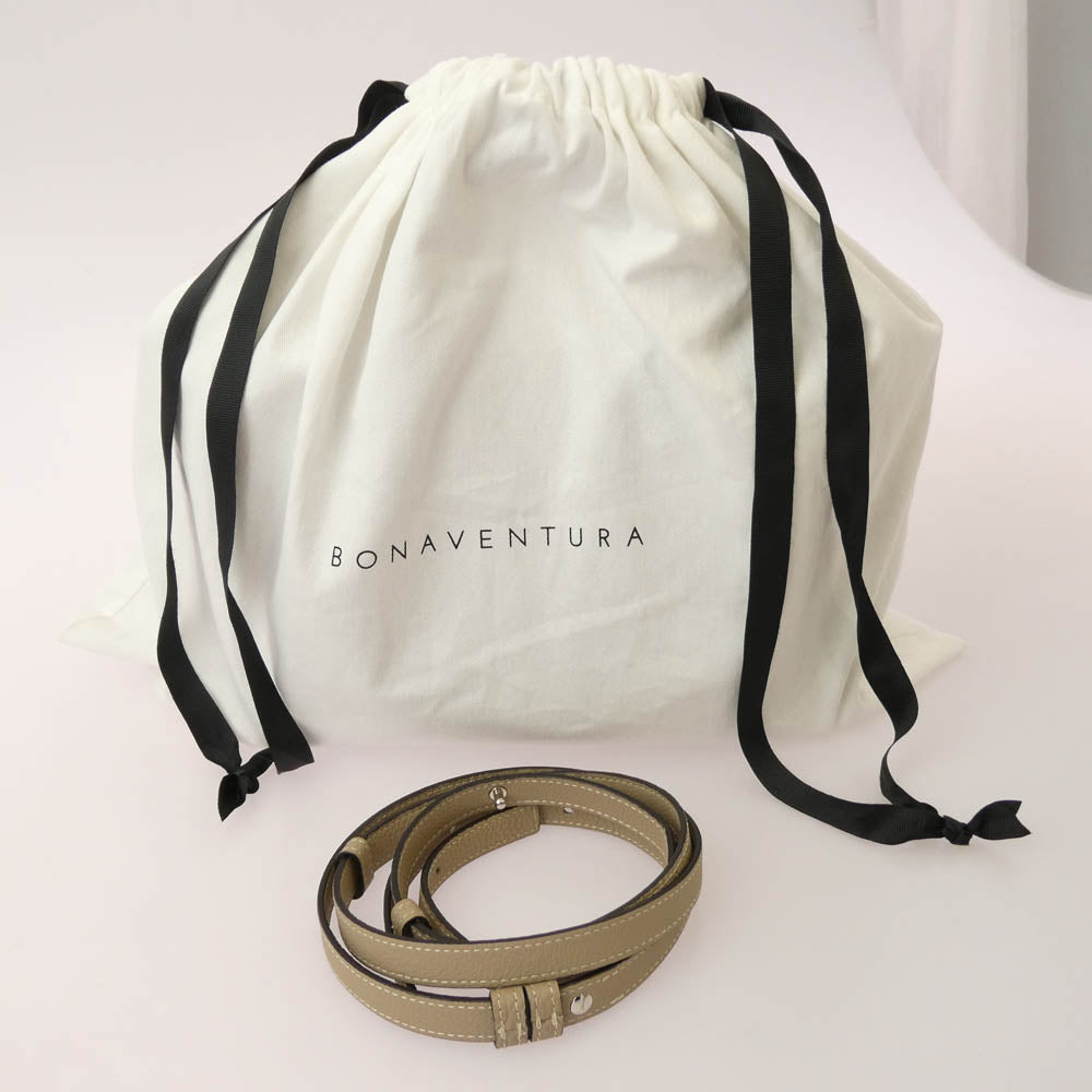 BONAVENTURA ボナベンチュラ ミア トートバッグ 27 レザー ショルダー ハンド 2WAY バッグ ベージュ系【中古】