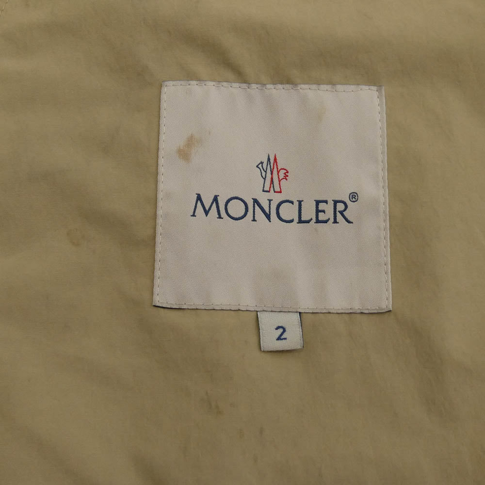 MONCLER モンクレール C10934905605 5499N モンクレールジャパンタグ PIN GIUBBOTTO フーデッド ナイロン ロング スプリング コート ベージュ系 2【中古】