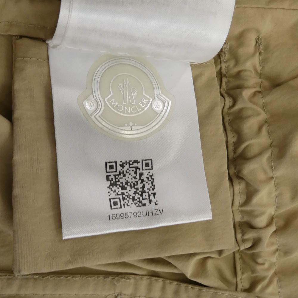 MONCLER モンクレール C10934905605 5499N モンクレールジャパンタグ PIN GIUBBOTTO フーデッド ナイロン ロング スプリング コート ベージュ系 2【中古】