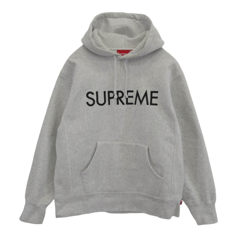 Supreme シュプリーム 22AW Capital Hooded Sweatshirt キャピタル フーデット スウェット シャツ パーカー ホワイト系 S【中古】