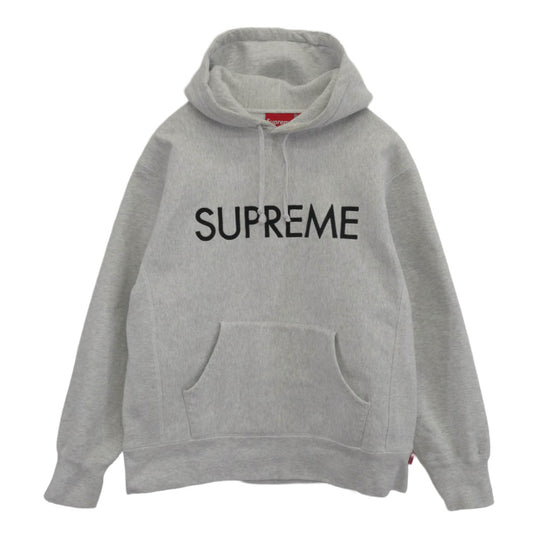 Supreme シュプリーム 22AW Capital Hooded Sweatshirt キャピタル フーデット スウェット シャツ パーカー ホワイト系 S【中古】