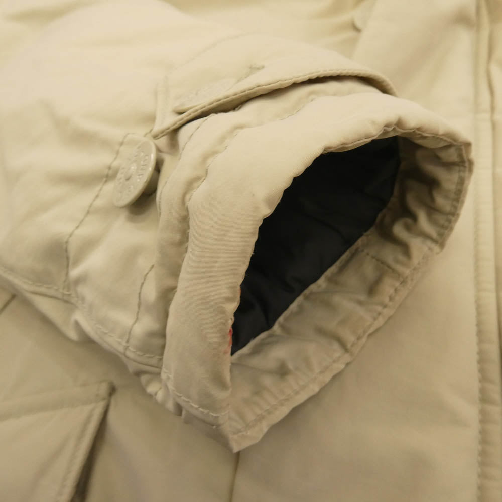 STONE ISLAND ストーンアイランド 611540926-A MICROREPS DOWN ミクロレプス ファー ダウン ジャケット ※ファー欠損あり ベージュ系 S【中古】