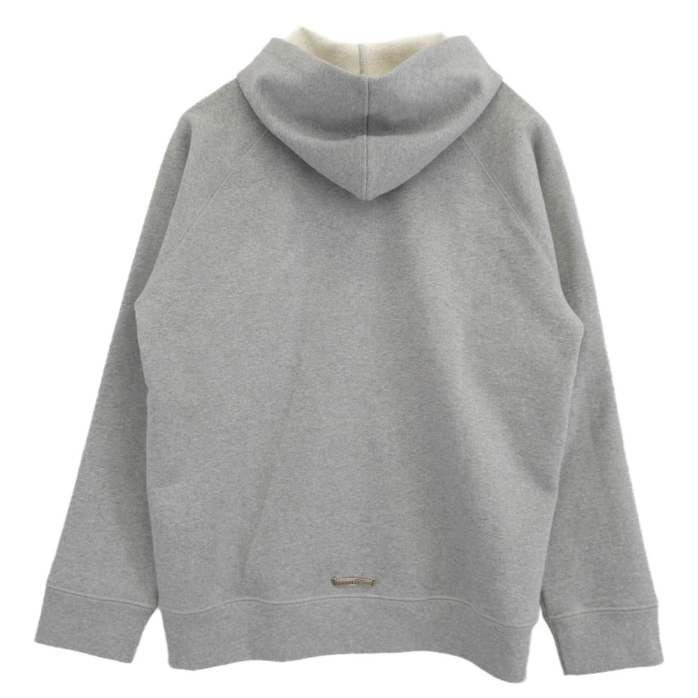 CHROME HEARTS クロムハーツ（原本無） Y NOT セメタリー クロスパッチ ダガー クロスボール ジップ スウェット パーカー XL グレー系 XL【極上美品】【中古】