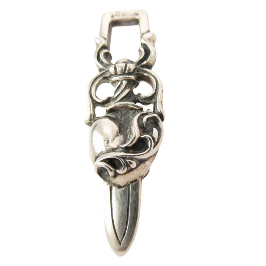 CHROME HEARTS クロムハーツ（原本無） HEART DAGGER ハートダガー ペンダントトップ シルバー系【中古】