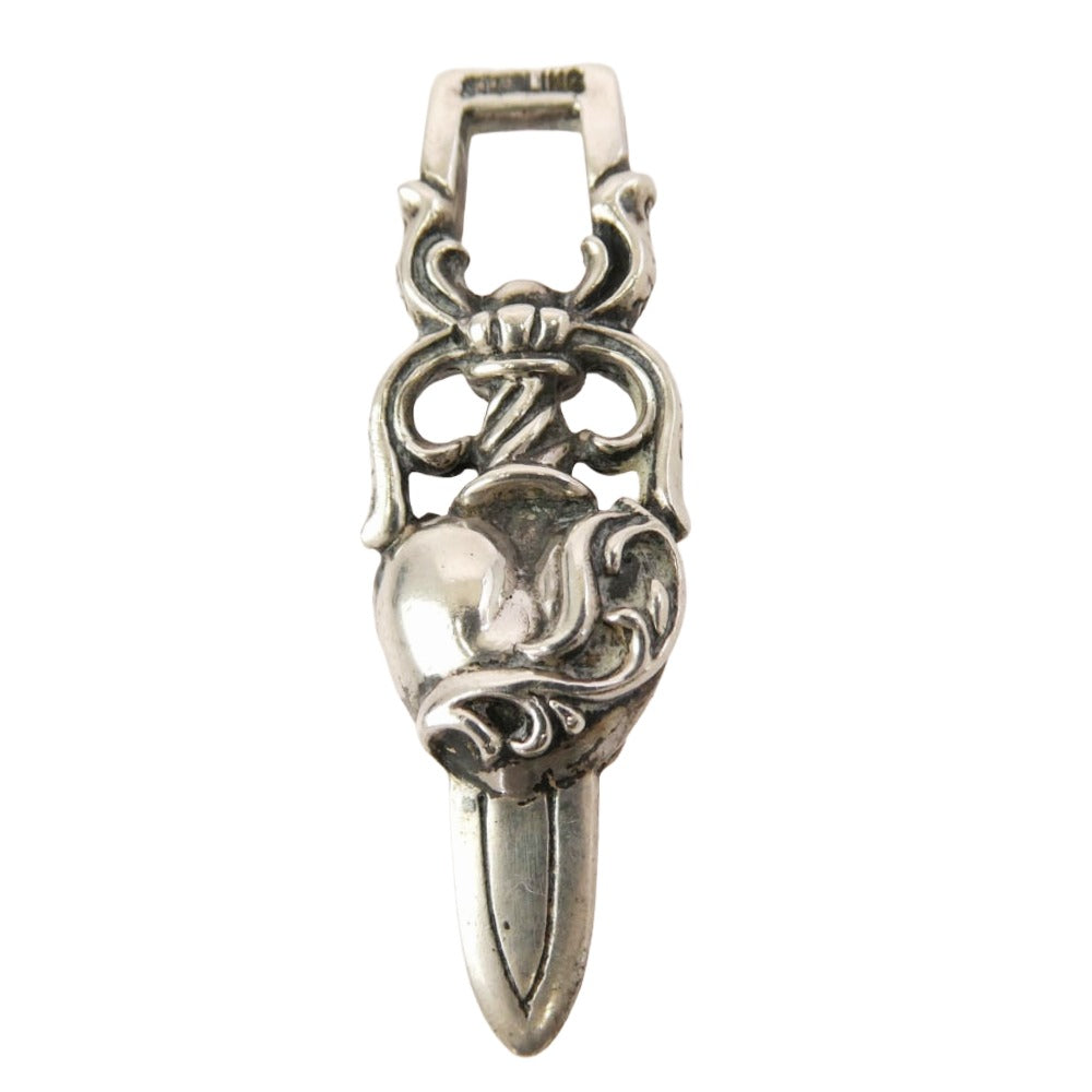CHROME HEARTS クロムハーツ（原本無） HEART DAGGER ハートダガー ペンダントトップ シルバー系【中古】
