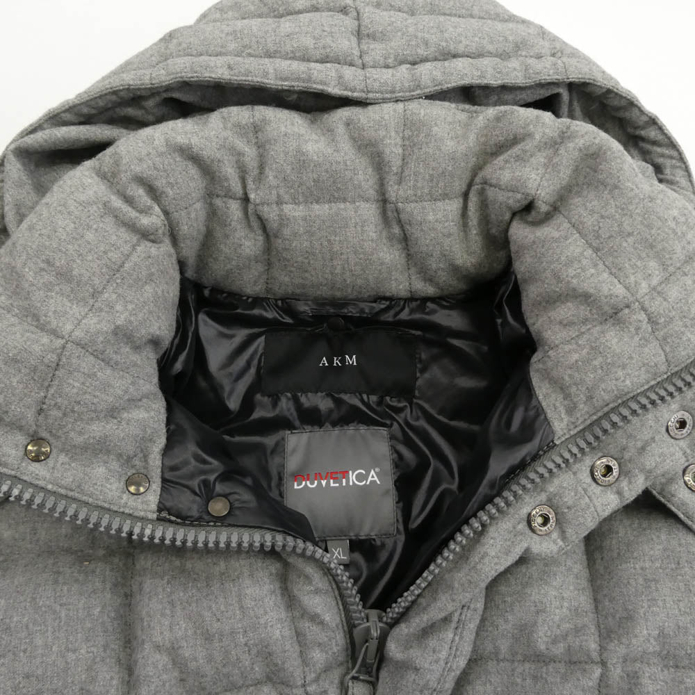 AKM エイケイエム DUVETICA デュベティカ WOOL SQUARE HOODED DOWN JKT ダウンジャケット グレー系 XL【中古】