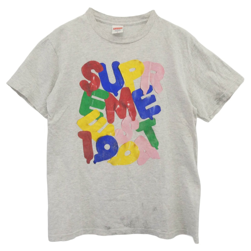 Supreme シュプリーム 20AW Balloons Tee バルーン ロゴ プリント 半袖 Tシャツ カットソー グレー系 S【中古】