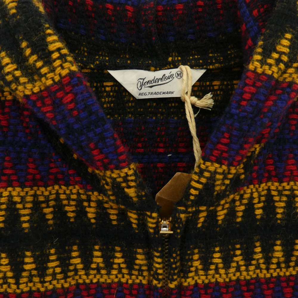 TENDERLOIN テンダーロイン 15AW T-INDIAN PARKA ZIP インディアン ジップアップ ニット パーカ ジャケット M【美品】【中古】