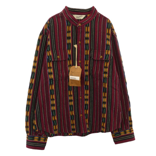 TENDERLOIN テンダーロイン 16AW T-GTM STAND SHT グアテマラ柄 スタンドカラー 長袖シャツ バーガンディ バーガンディ系 M【極上美品】【中古】