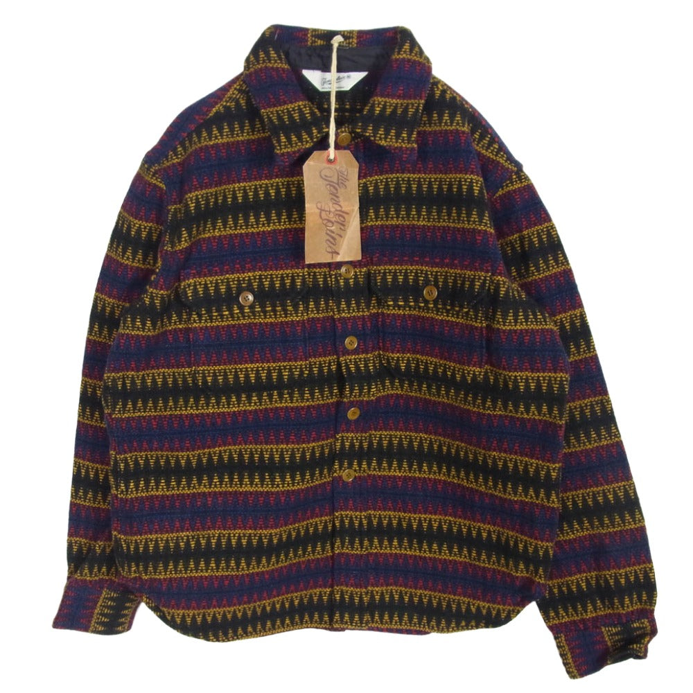 TENDERLOIN テンダーロイン 14SS T-INDIAN CPO JKT インディアン ネイティブ 総柄 ジャケット ネイビー系 M【美品】【中古】