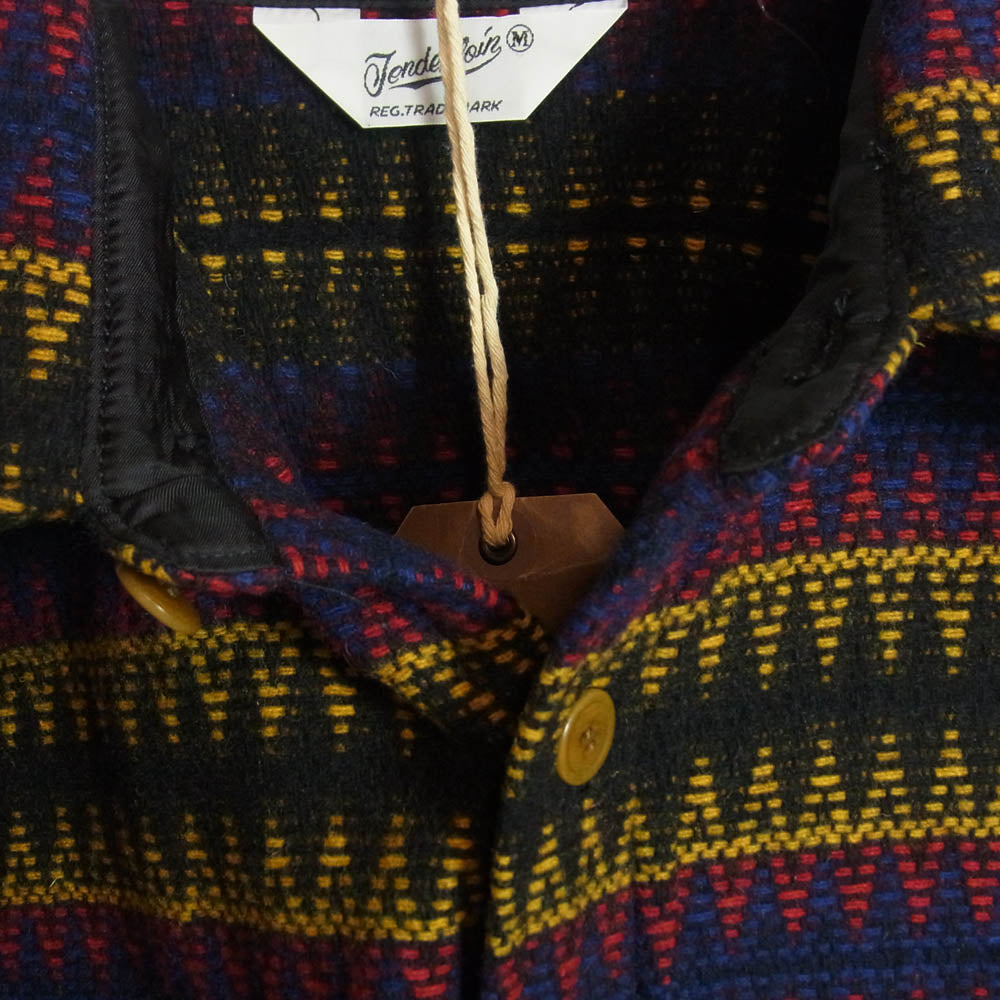 TENDERLOIN テンダーロイン 14SS T-INDIAN CPO JKT インディアン ネイティブ 総柄 ジャケット ネイビー系 M【美品】【中古】