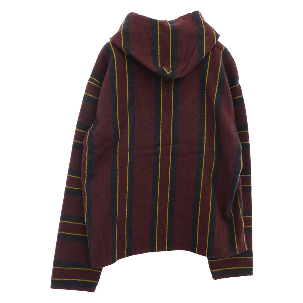 TENDERLOIN テンダーロイン 12AW T-BAJA PARKA ストライプ ブランケット メキシカン プルオーバーパーカー バーガンディ エンジ系 M【極上美品】【中古】
