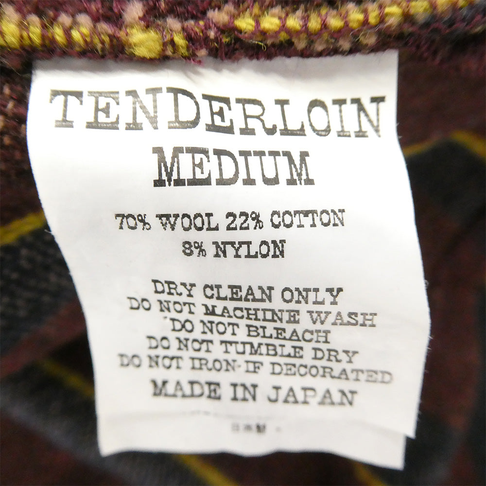 TENDERLOIN テンダーロイン 12AW T-BAJA PARKA ストライプ ブランケット メキシカン プルオーバーパーカー バーガンディ エンジ系 M【極上美品】【中古】