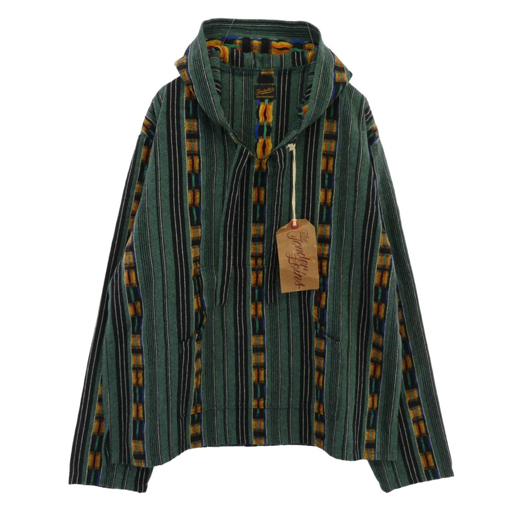 TENDERLOIN テンダーロイン 15SS T-GTM PARKA グアテマラ柄 プルオーバーパーカー フーディー グリーン系 M【美品】【中古】