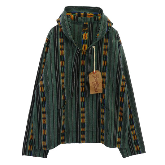 TENDERLOIN テンダーロイン 15SS T-GTM PARKA グアテマラ柄 プルオーバーパーカー フーディー グリーン系 M【美品】【中古】