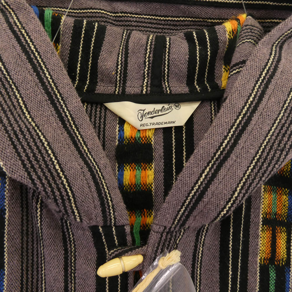 TENDERLOIN テンダーロイン 15SS T-GTM PARKA グアテマラ柄 トグルボタン パーカー フーディー グレー系 M【美品】【中古】