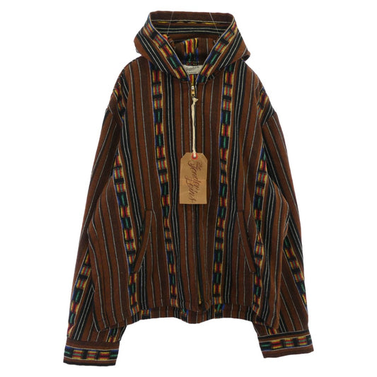 TENDERLOIN テンダーロイン 14SS T-GTM PARKER ZIP ネイティブ ジップアップ ジャケット フーディ TALON ZIP BROWN ブラウン系 M【美品】【中古】