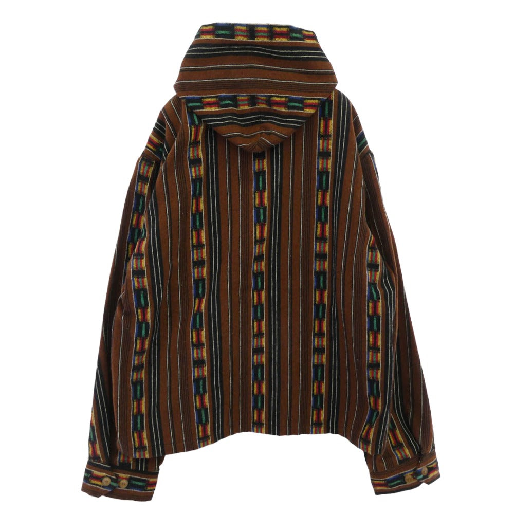 TENDERLOIN テンダーロイン 14SS T-GTM PARKER ZIP ネイティブ ジップアップ ジャケット フーディ TALON ZIP BROWN ブラウン系 M【美品】【中古】