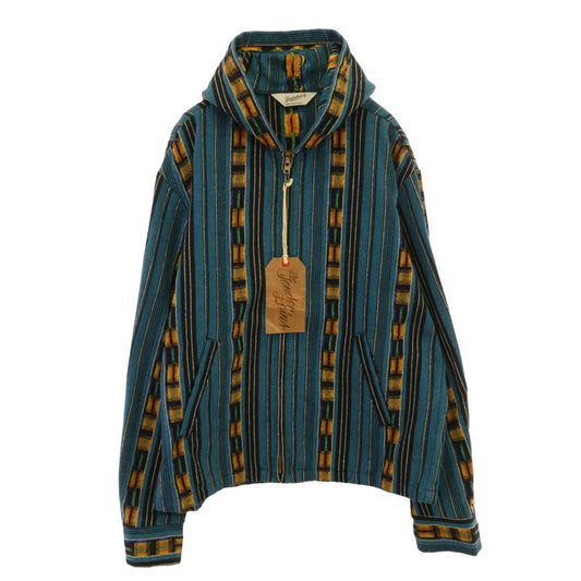 TENDERLOIN テンダーロイン 14SS T-GTM PARKER ZIP ネイティブ ジップアップ ジャケット フーディ TALON ZIP TURQUISE ブルー系 M【美品】【中古】