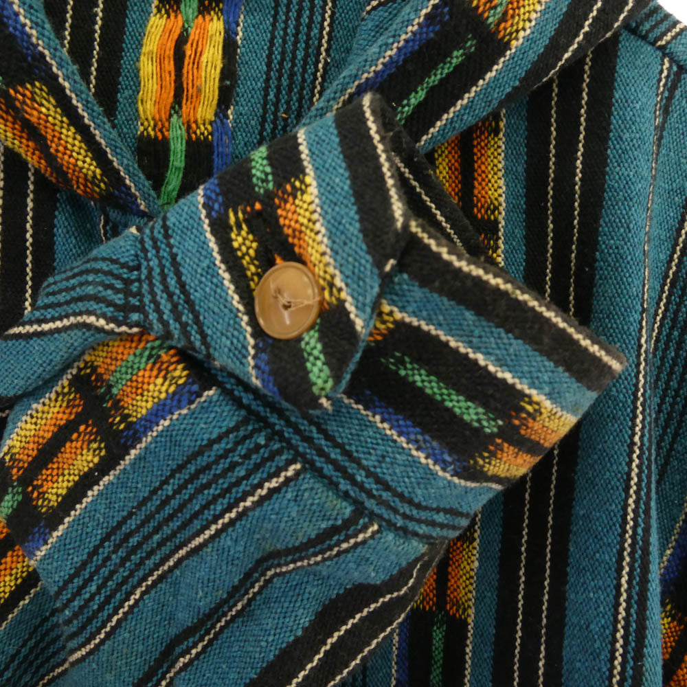 TENDERLOIN テンダーロイン 14SS T-GTM PARKER ZIP ネイティブ ジップアップ ジャケット フーディ TALON ZIP TURQUISE ブルー系 M【美品】【中古】