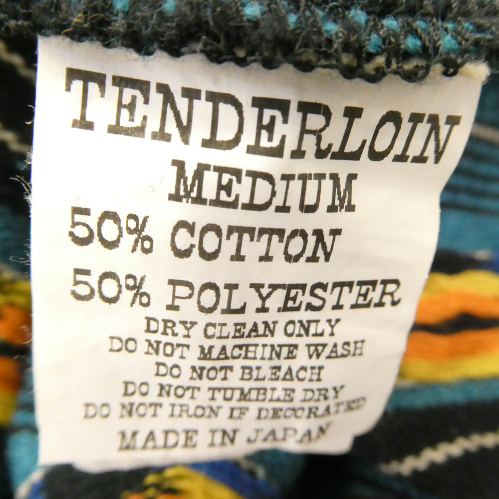 TENDERLOIN テンダーロイン 14SS T-GTM PARKER ZIP ネイティブ ジップアップ ジャケット フーディ TALON ZIP TURQUISE ブルー系 M【美品】【中古】