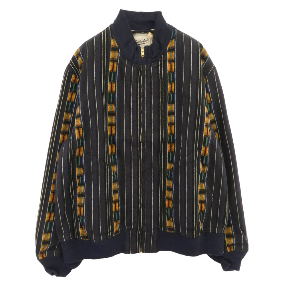 TENDERLOIN テンダーロイン 14AW T-GTM JKT ZIP グアテマラ柄 ジップアップ ブルゾン ジャケット ネイビー系 M【美品】【中古】