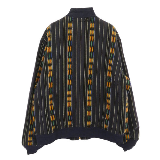 TENDERLOIN テンダーロイン 14AW T-GTM JKT ZIP グアテマラ柄 ジップアップ ブルゾン ジャケット ネイビー系 M【美品】【中古】