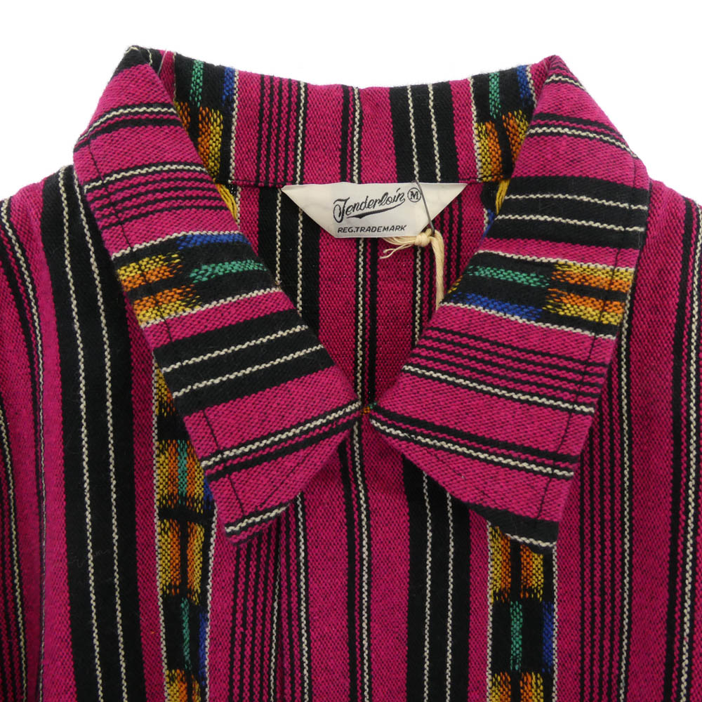 TENDERLOIN テンダーロイン 14SS T-GTM JKT グアテマラ柄 オープンカラー シャツジャケット ピンク ピンク系 M【極上美品】【中古】