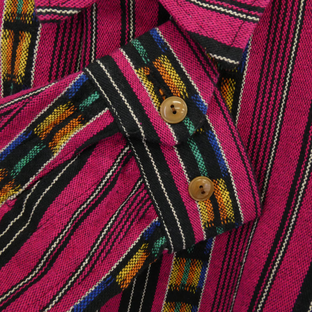 TENDERLOIN テンダーロイン 14SS T-GTM JKT グアテマラ柄 オープンカラー シャツジャケット ピンク ピンク系 M【極上美品】【中古】