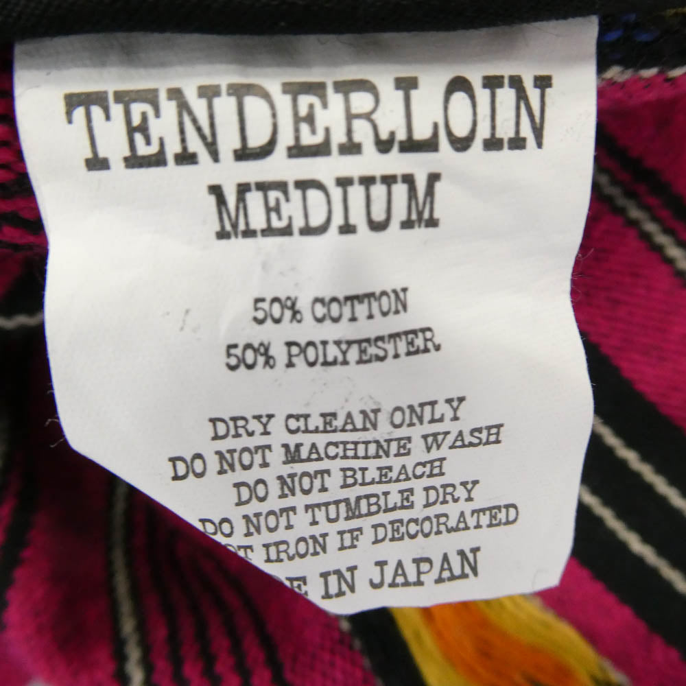 TENDERLOIN テンダーロイン 14SS T-GTM JKT グアテマラ柄 オープンカラー シャツジャケット ピンク ピンク系 M【極上美品】【中古】