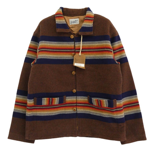 TENDERLOIN テンダーロイン 15AW T-RUG JKT カシミヤ混 ラグ ジャケット ダークブラウン系 マルチカラー系 M【美品】【中古】