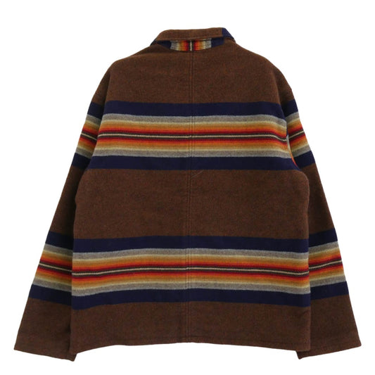 TENDERLOIN テンダーロイン 15AW T-RUG JKT カシミヤ混 ラグ ジャケット ダークブラウン系 マルチカラー系 M【美品】【中古】