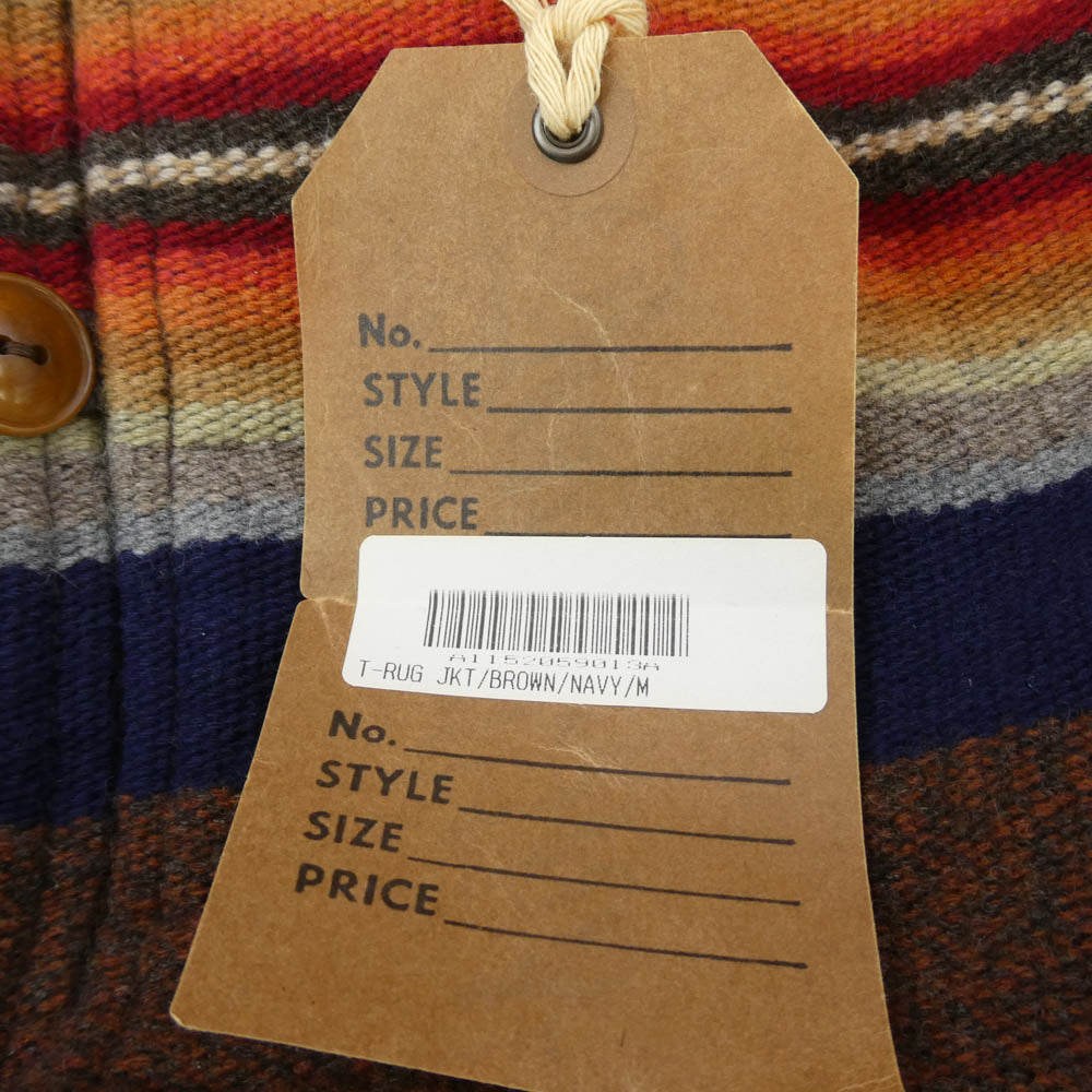 TENDERLOIN テンダーロイン 15AW T-RUG JKT カシミヤ混 ラグ ジャケット ダークブラウン系 マルチカラー系 M【美品】【中古】