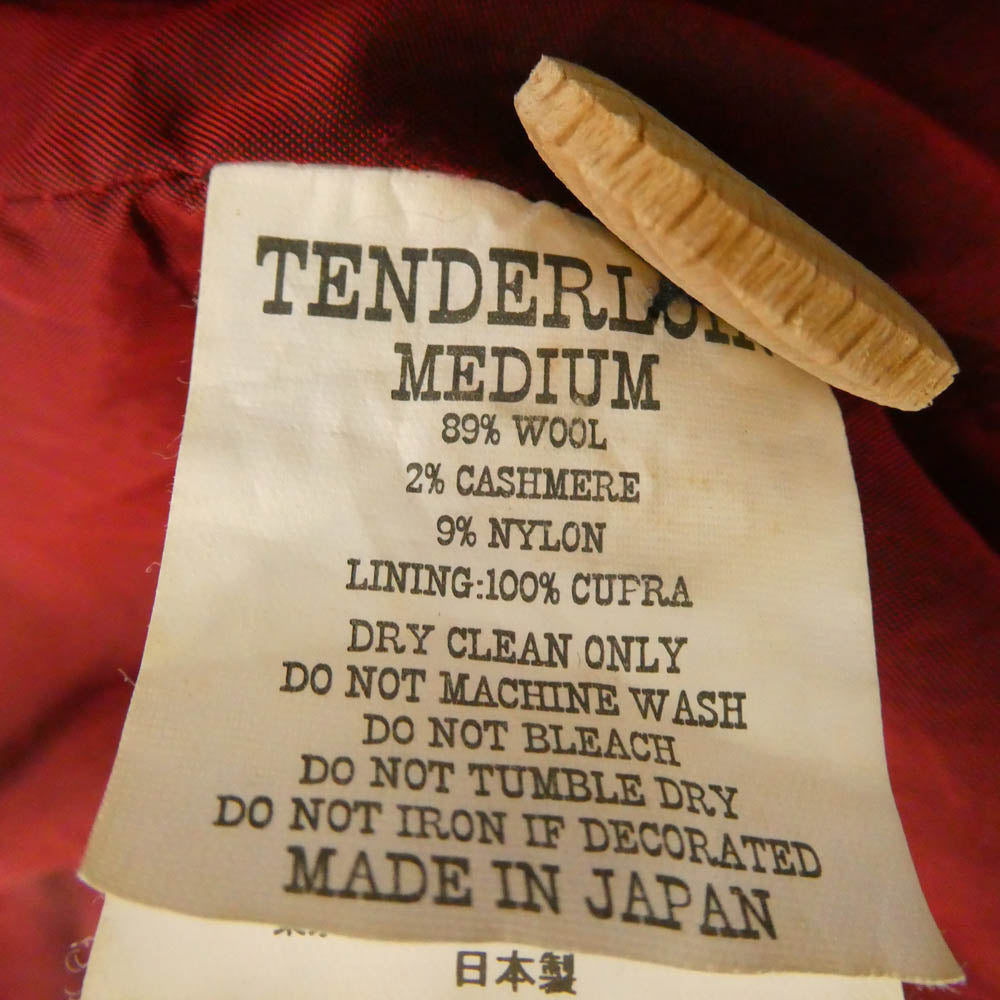 TENDERLOIN テンダーロイン 14SS T-BOHO COAT ネイティブラグ ストライプ柄 カシミヤ混 ウールコート M【美品】【中古】