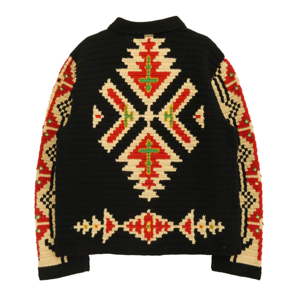 TENDERLOIN テンダーロイン 本店限定 T-COWICHAN ネイティブ カウチン ニット セーター ジャケット TALON ZIP ブラック系 M【美品】【中古】