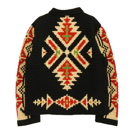 TENDERLOIN テンダーロイン 本店限定 T-COWICHAN ネイティブ カウチン ニット セーター ジャケット TALON ZIP ブラック系 M【美品】【中古】