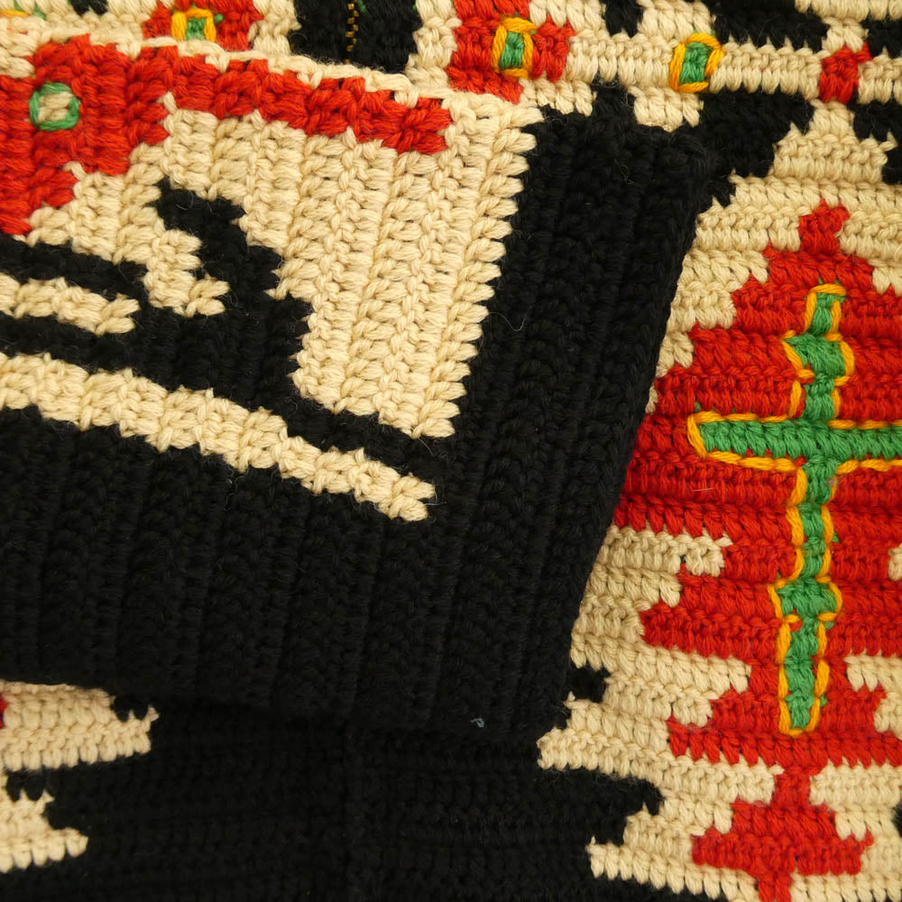 TENDERLOIN テンダーロイン 本店限定 T-COWICHAN ネイティブ カウチン ニット セーター ジャケット TALON ZIP ブラック系 M【美品】【中古】