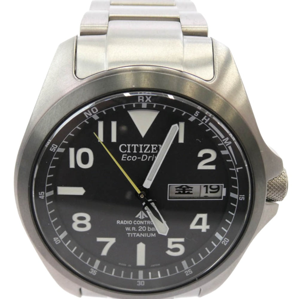 CITIZEN シチズン PMD56-2952 LAND プロマスター エコドライブ 電波時計 腕時計 シルバー系【中古】