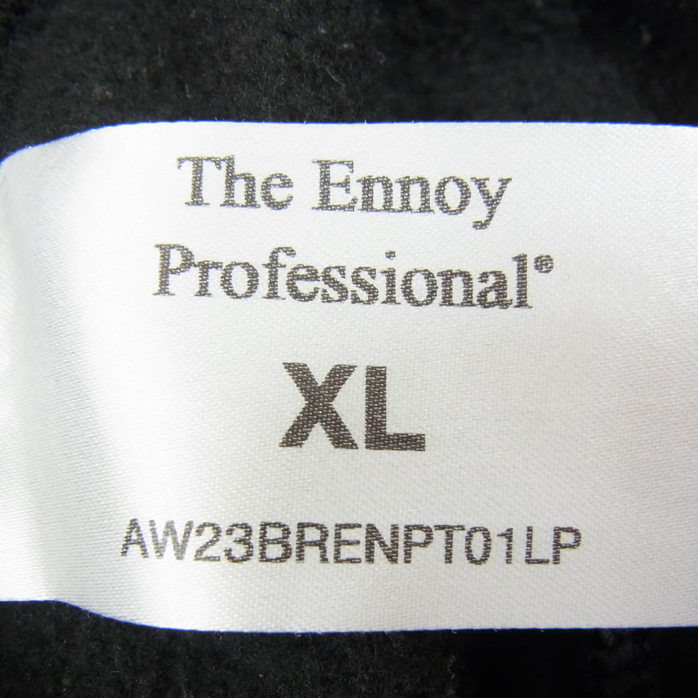 The Ennoy Professional ザ エンノイ プロフェッショナル 23AW AW23BRENPT01LP CITY FLEECE PANTS シティフリース パンツ ブラック系 XL【中古】
