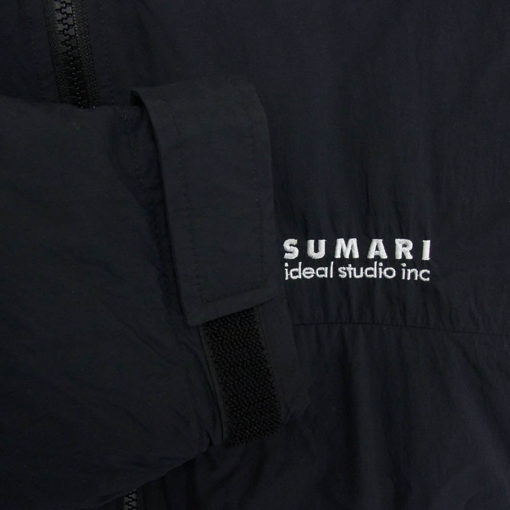 シュマリ Thinsulate PUFFER JACKET ロゴ刺繍 シンサレート パファー 中綿 ナイロン ジャケット ブラック系 2【中古】