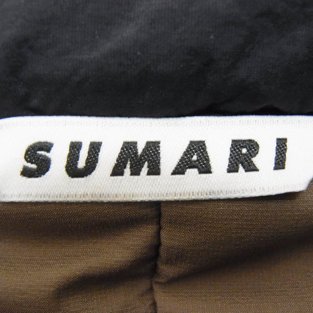 シュマリ Thinsulate PUFFER JACKET ロゴ刺繍 シンサレート パファー 中綿 ナイロン ジャケット ブラック系 2【中古】