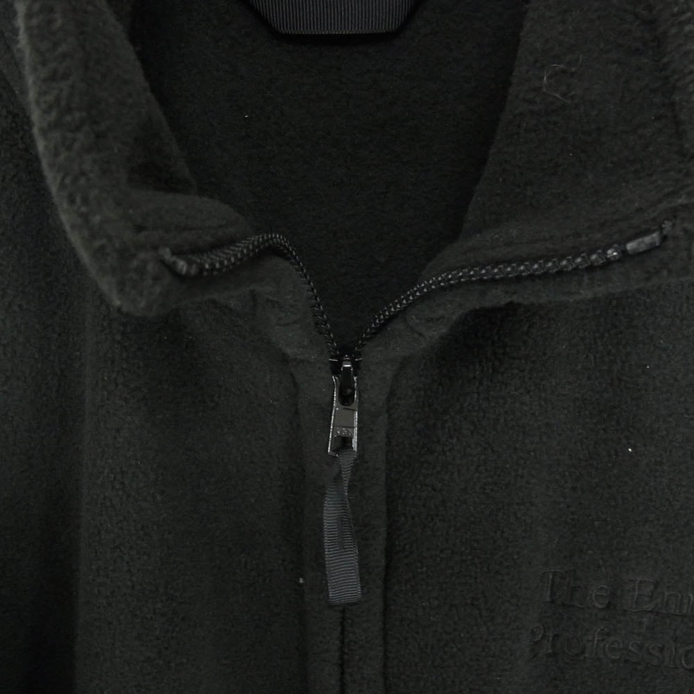 The Ennoy Professional ザ エンノイ プロフェッショナル 23AW AW23BRENJK01LP CITY FLEECE ロゴ刺繍 シティ ジップアップ フリース ジャケット ブラック系 XL【中古】