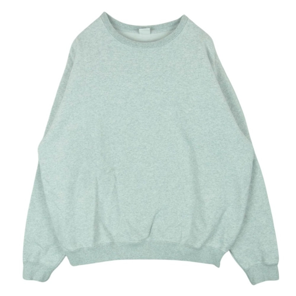 ベースメントギア 15oz Garment Dye CrewSweat 15オンス ガーメントダイ クルーネック スウェット トレーナー グレー系 ライトグレー系 XL【中古】