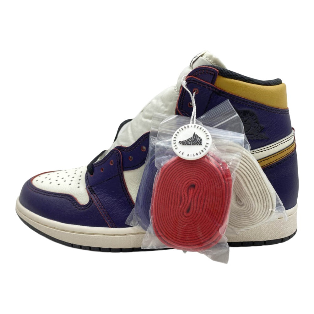 NIKE ナイキ CD6578-507 【フェイクバスターズ鑑定済】 SB × Air Jordan 1 Retro High La To Chicago AJ1 エアジョーダン1 ハイカットスニーカー パープル系 ゴールド系 27cm【新古品】【未使用】【中古】