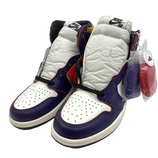 NIKE ナイキ CD6578-507 【フェイクバスターズ鑑定済】 SB × Air Jordan 1 Retro High La To Chicago AJ1 エアジョーダン1 ハイカットスニーカー パープル系 ゴールド系 27cm【新古品】【未使用】【中古】