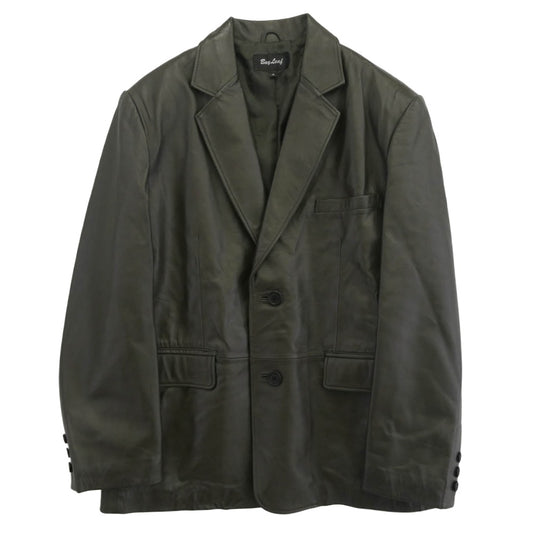 ベイリーフ シープレザー テーラード ジャケット チャコール系 M【中古】