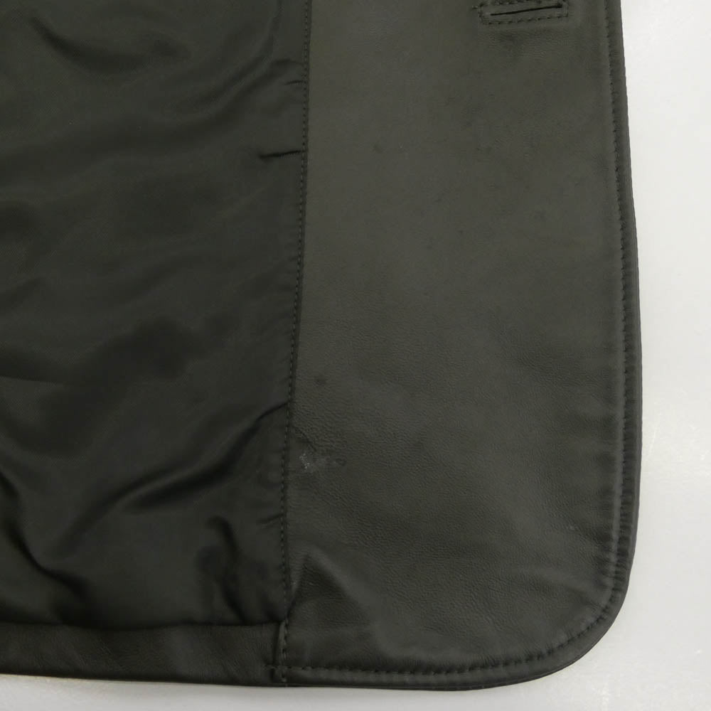 ベイリーフ シープレザー テーラード ジャケット チャコール系 M【中古】