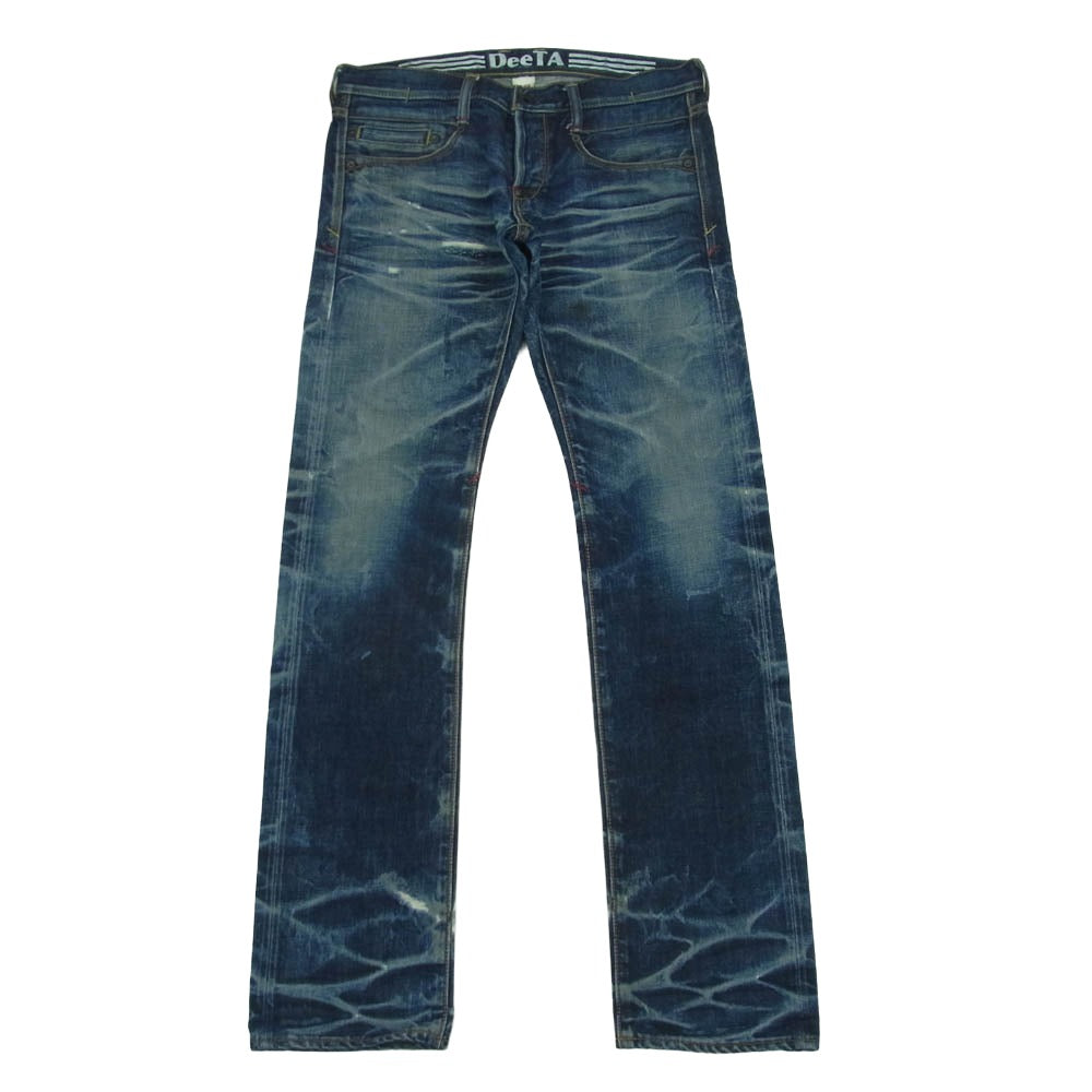 ディーティーエー DTA--001 ダメージ加工 デニム パンツ コットン 日本製 インディゴブルー系 29【中古】