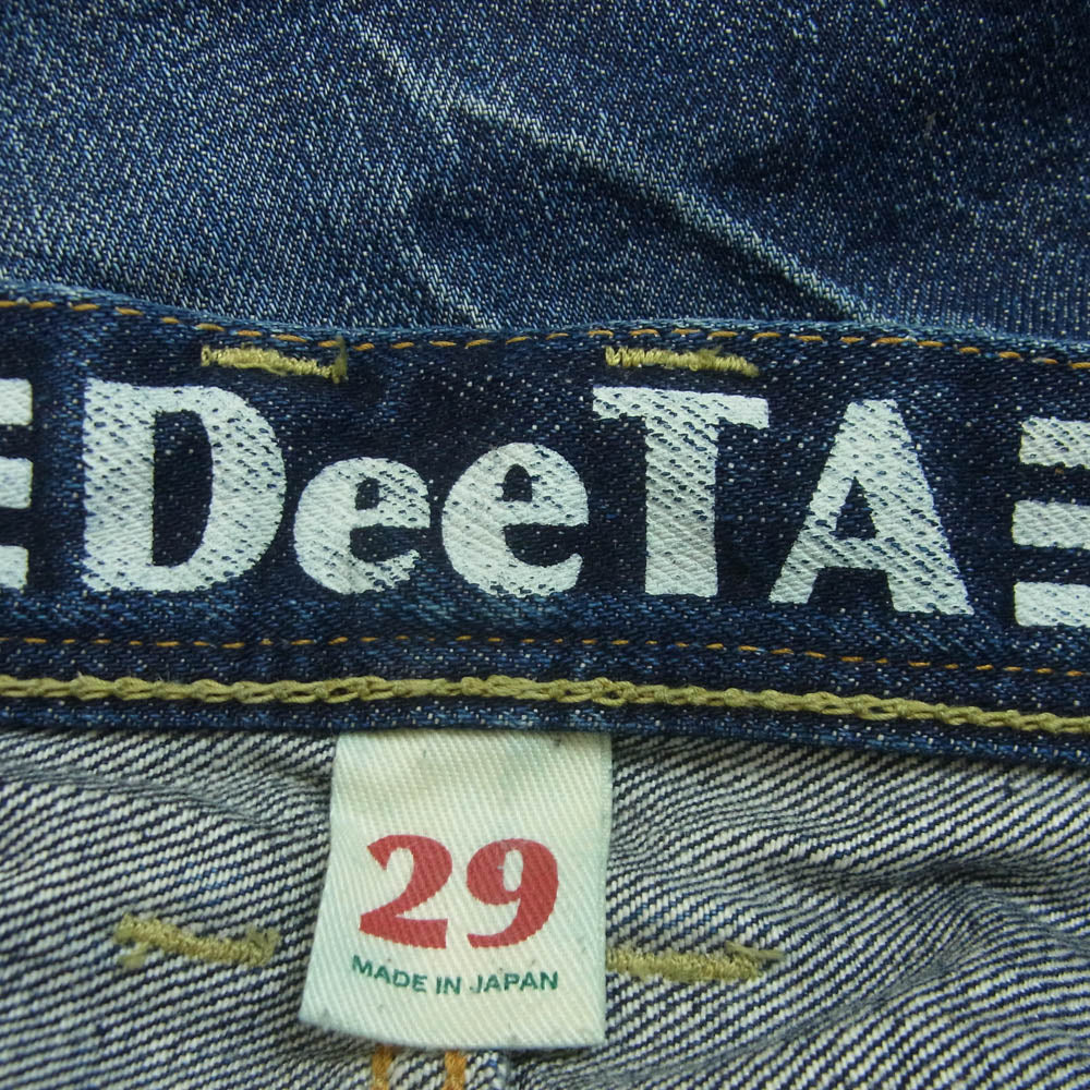 ディーティーエー DTA--001 ダメージ加工 デニム パンツ コットン 日本製 インディゴブルー系 29【中古】